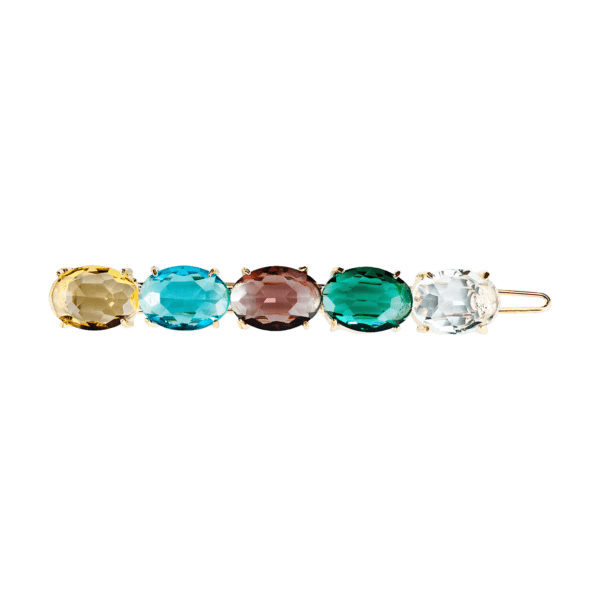 Clip piedras ovaladas multicolor