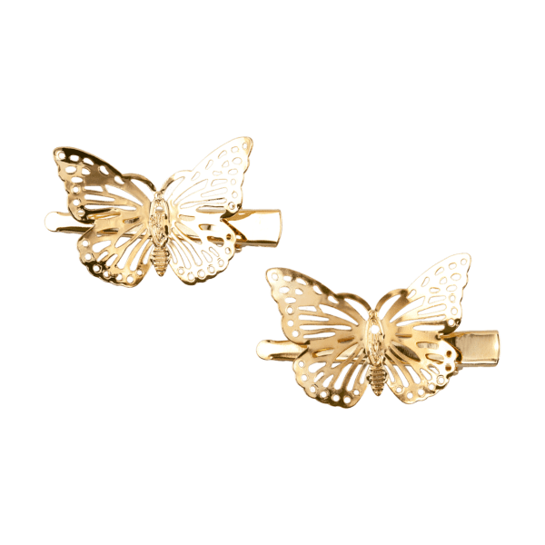 Pinzas mariposas doradas