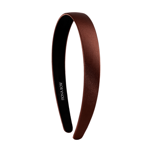Diadema fina raso marron