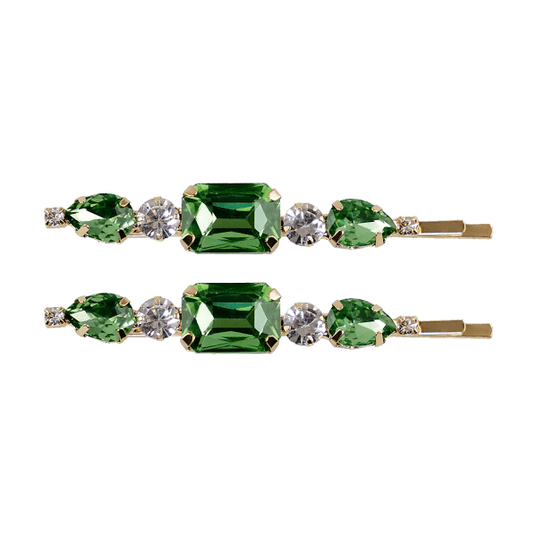 Horquillas piedras esmeralda