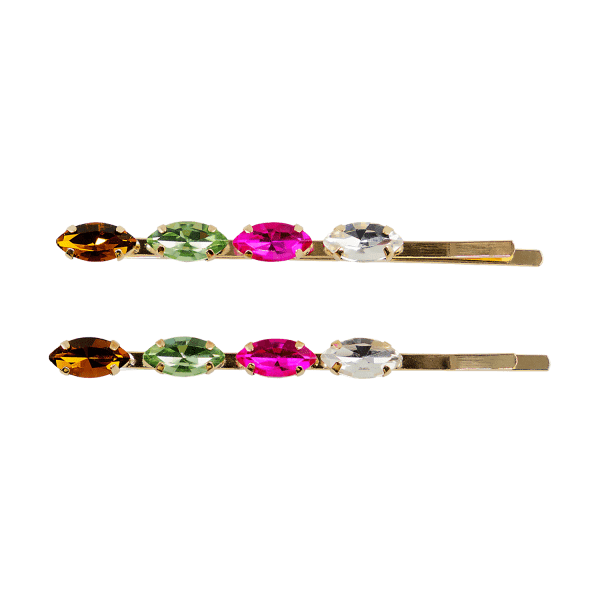 Horquillas piedras multicolor