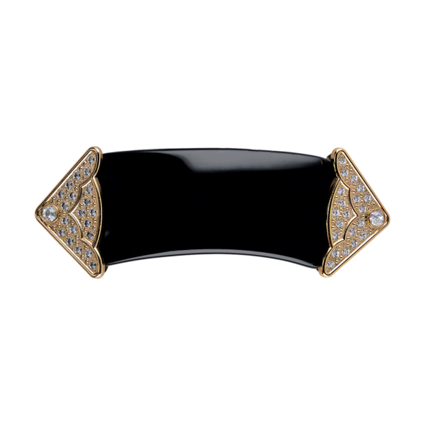Pasador frances vintage negro combinado