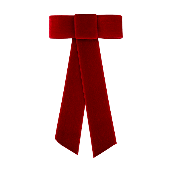 Pasador lazo terciopelo rojo Valentin