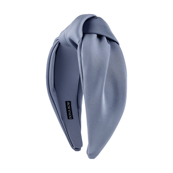 Diadema nudo raso azul