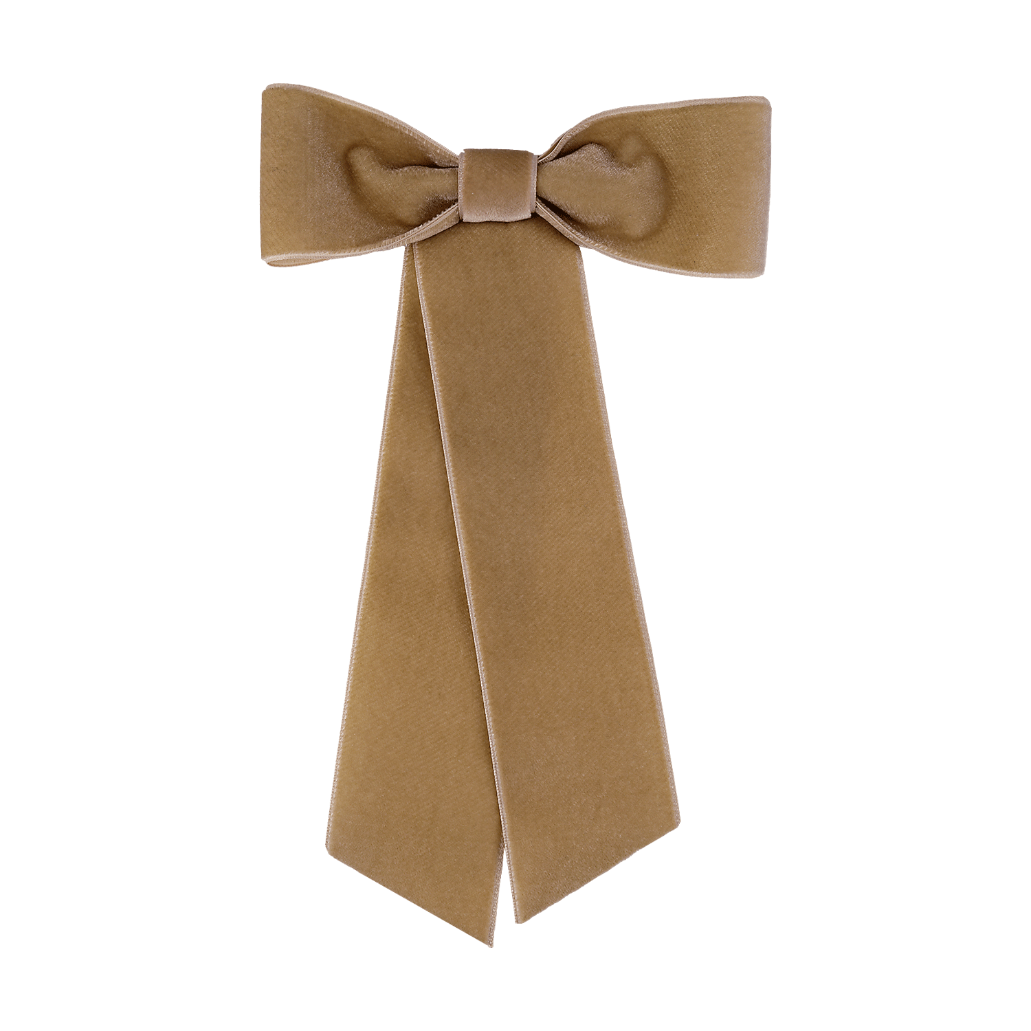 Pasador lazo terciopelo beige Lola