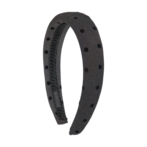 Diadema gris topos negros