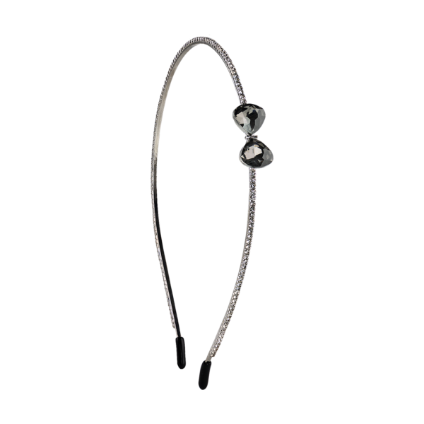 Diadema joya lazo gris