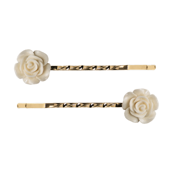 Horquillas rosa blanca