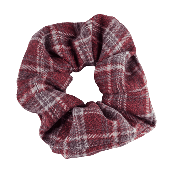 Scrunchie tartan granate