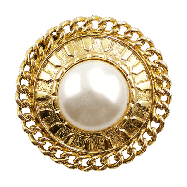 Broche pañuelo vintage perla