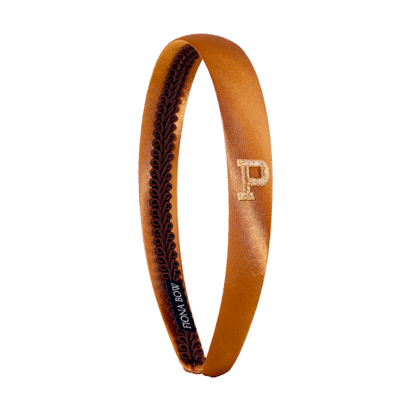 Diadema raso ocre personalizable